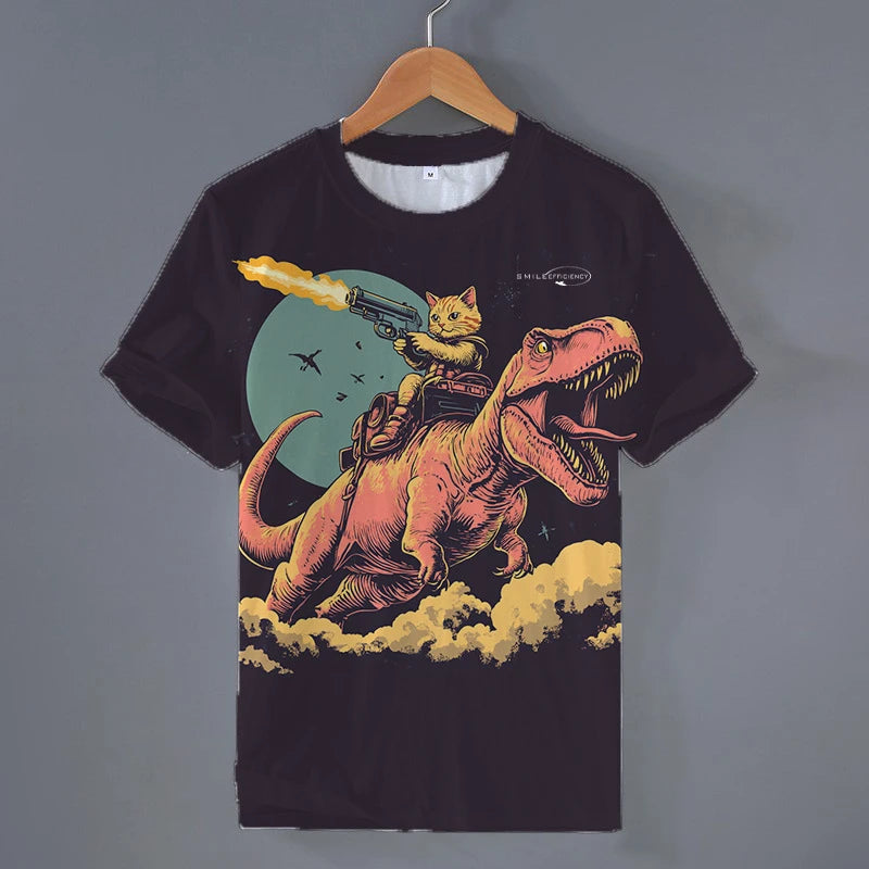 Camiseta Gato en T-Rex