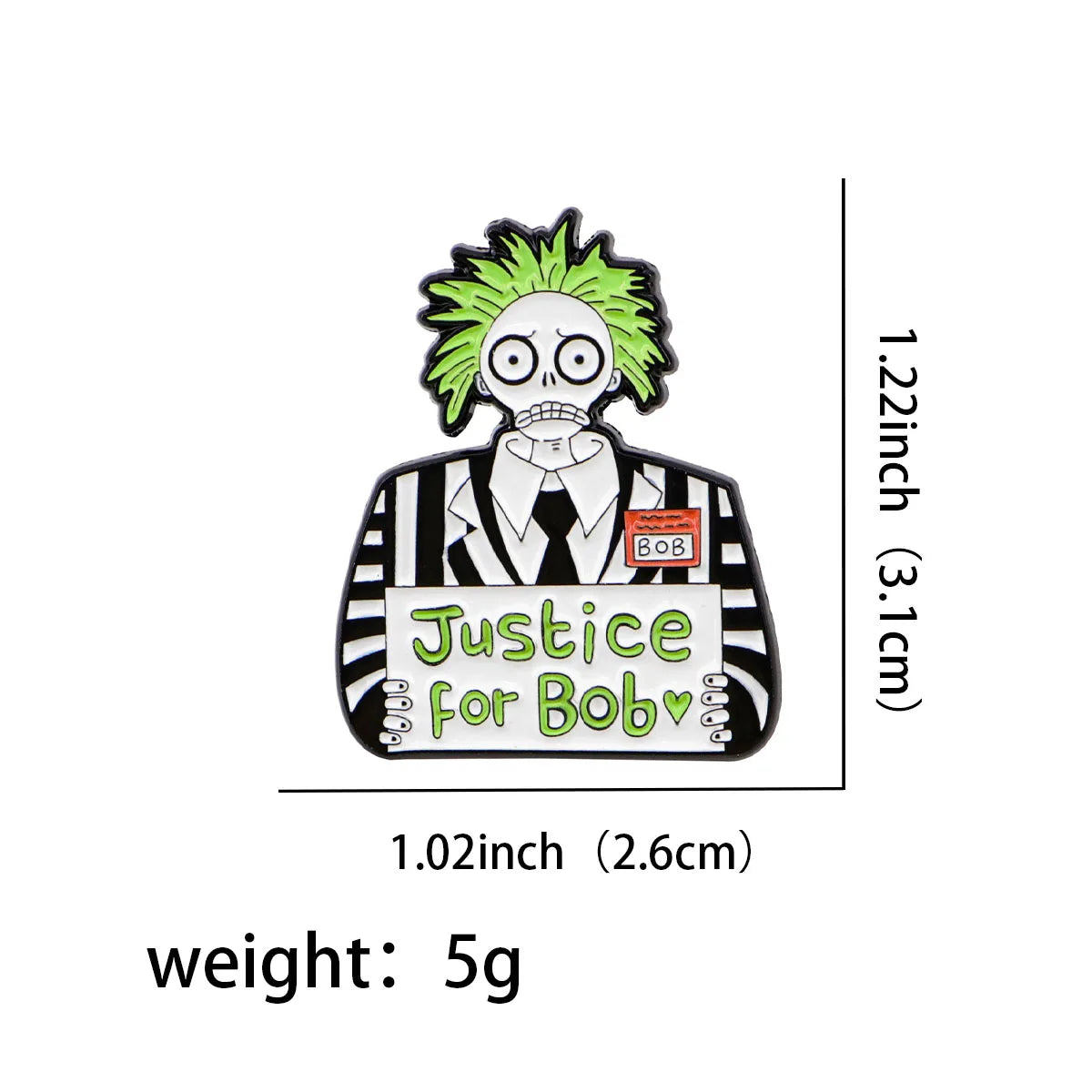 Pin Metálico "Justicia para Bob"