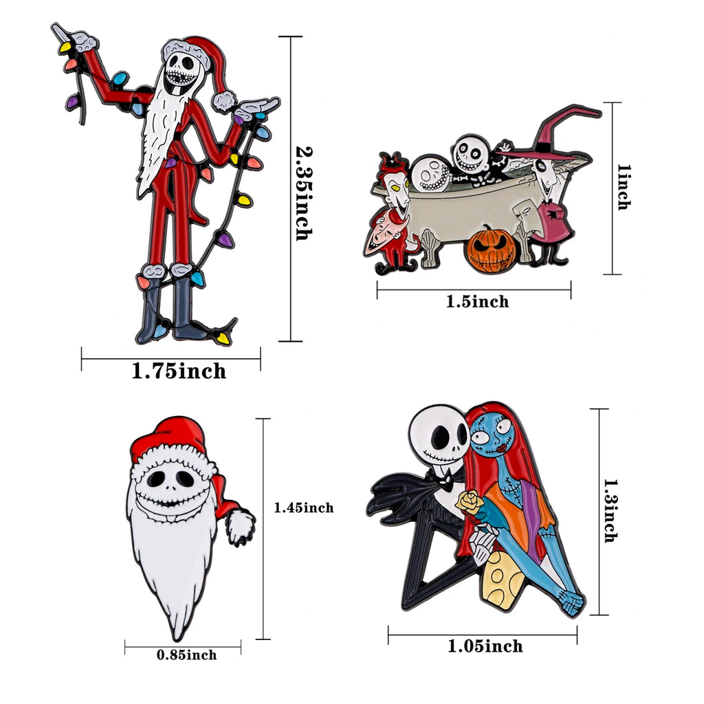Pins Metálicos "Pesadilla antes de Navidad"