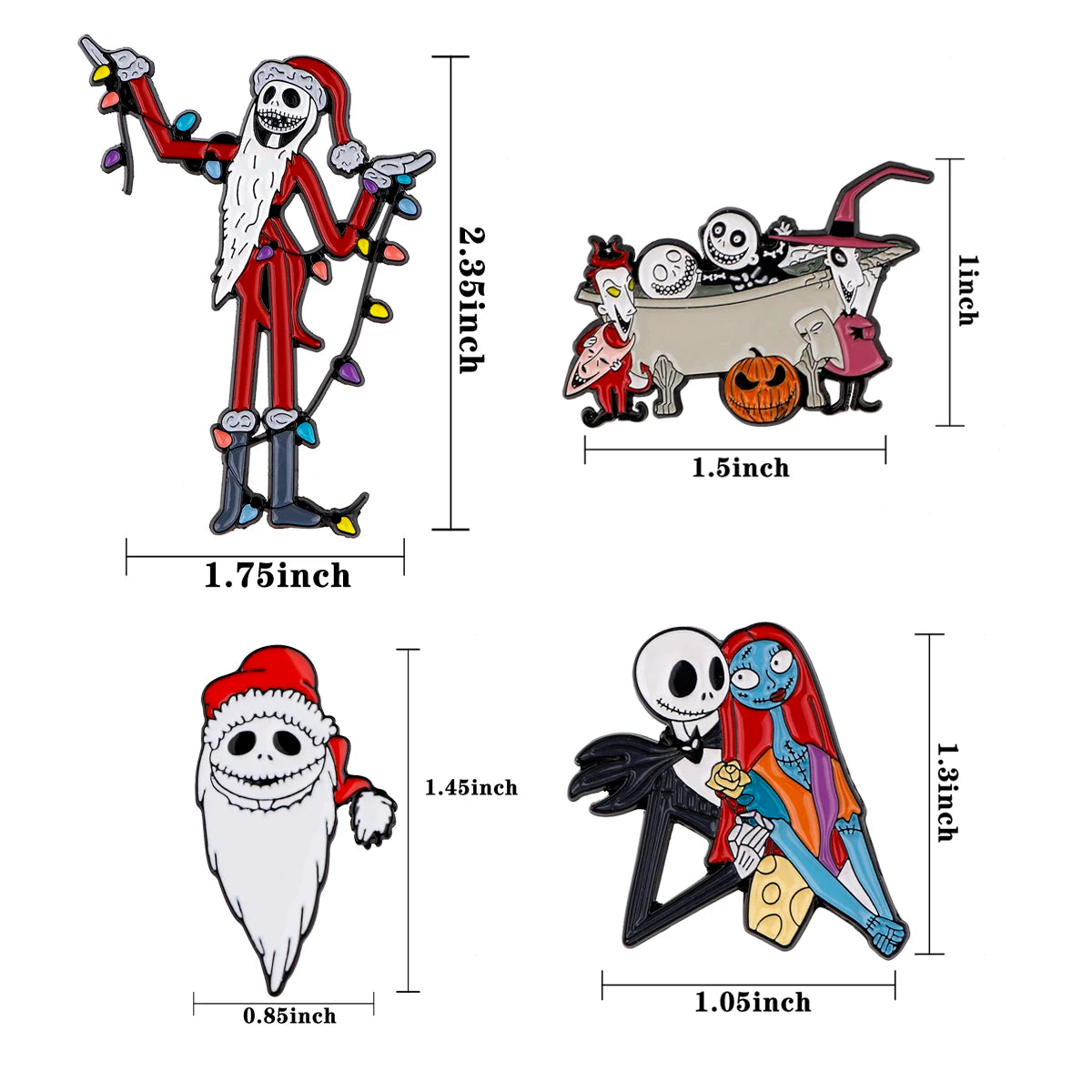 Pins Metálicos "Pesadilla antes de Navidad"